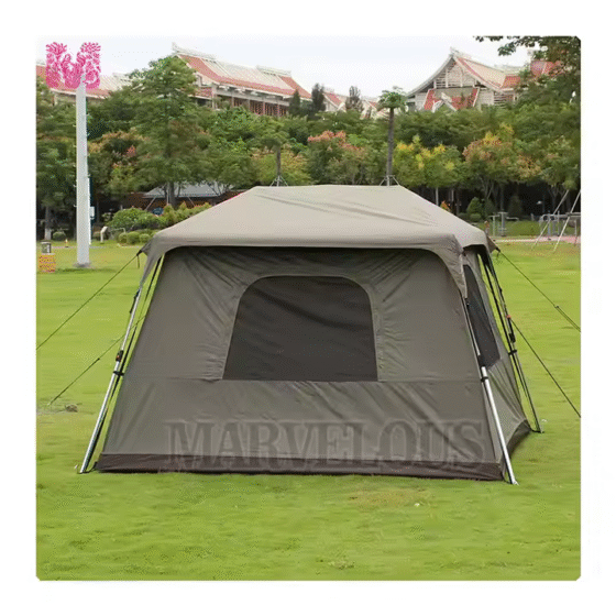 Portable waterproof double-layer camping tent