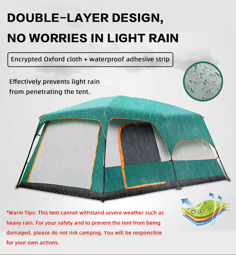 Two rooms with oversized outdoor camping tents - Camping Tent - 4