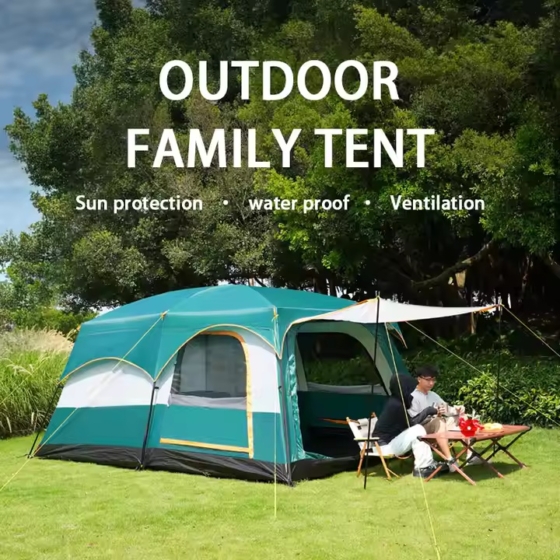 Outdoor family luxury camping tent