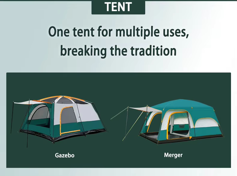 Two rooms with oversized outdoor camping tents - Camping Tent - 7