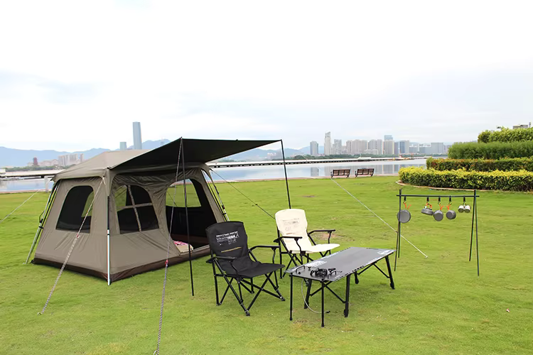 Portable waterproof double-layer camping tent - Camping Tent - 2