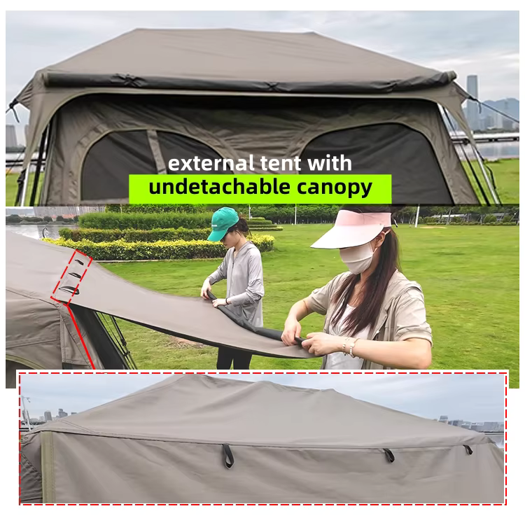 Portable waterproof double-layer camping tent - Camping Tent - 10
