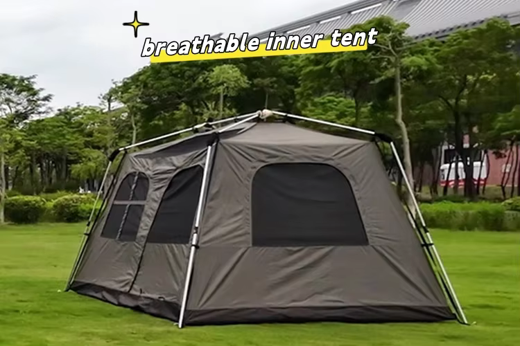 Portable waterproof double-layer camping tent - Camping Tent - 9