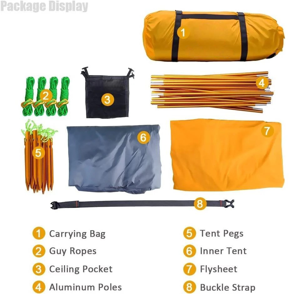 2-Person 4-Season Alpine Tent - Camping Tent - 6