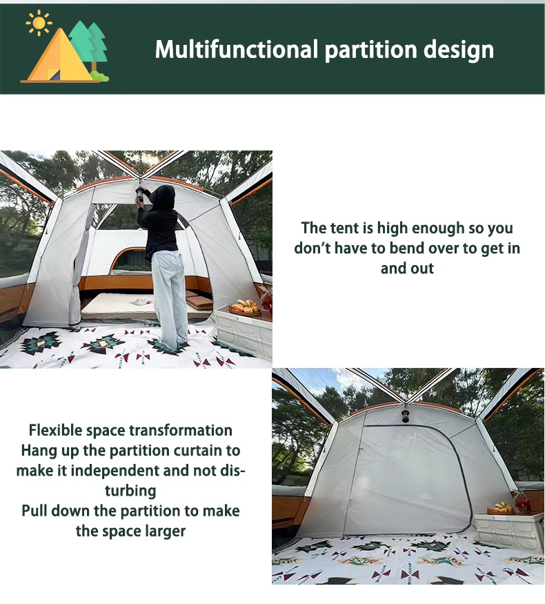 Two rooms with oversized outdoor camping tents - Camping Tent - 10